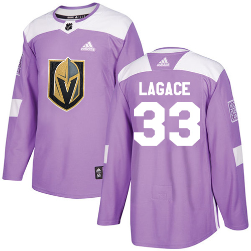 Adidas Golden Knights #33 Maxime Lagace Purple Authentic Fights Cancer Stitched Youth NHL Jersey